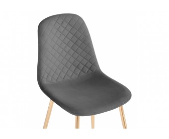 Стул на металлокаркасе Dabl dark gray / gold