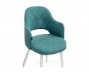 Стул на металлокаркасе Гутрид ромбы спереди бирюзовый / белый каркас в Ростове-на-Дону