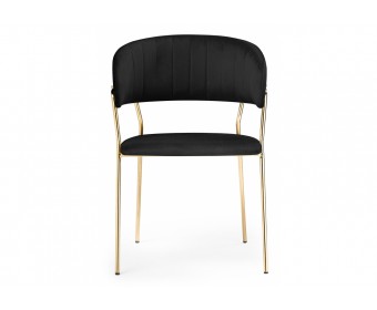 Стул на металлокаркасе Kamelia black / gold