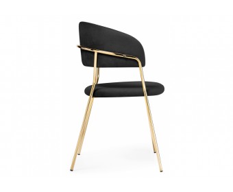 Стул на металлокаркасе Kamelia black / gold
