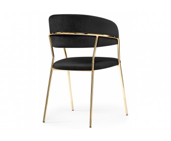 Стул на металлокаркасе Kamelia black / gold
