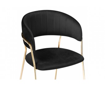 Стул на металлокаркасе Kamelia black / gold