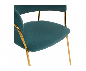 Стул на металлокаркасе Kamelia green / gold