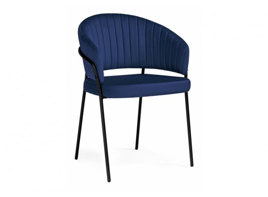 Стул на металлокаркасе Лео темно-синий / черный в Ростове-на-Дону
