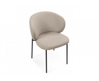 Стул на металлокаркасе Локки серо-бежевый (elon 30) / черный