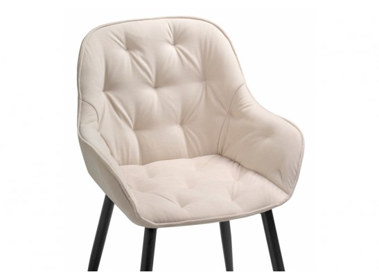 Стул на металлокаркасе Олму бежевый / черный в Ростове-на-Дону