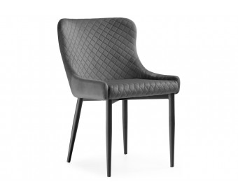 Стул на металлокаркасе Teo dark gray / black