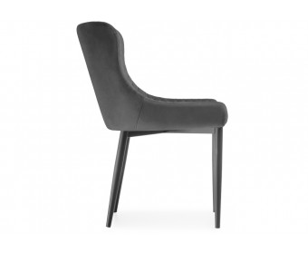Стул на металлокаркасе Teo dark gray / black