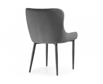 Стул на металлокаркасе Teo dark gray / black