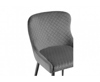 Стул на металлокаркасе Teo dark gray / black