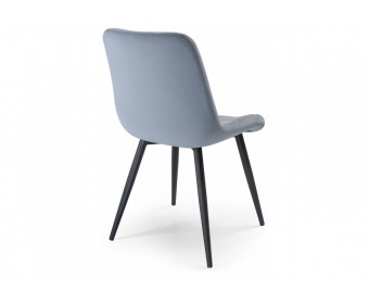 Стул на металлокаркасе Fox light blue / black