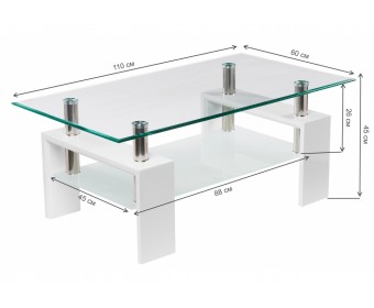 Журнальный столик CT1-052 110х60х45 white