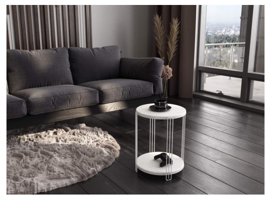 Журнальный столик SHT-CT33-1 бетон лофт / белый муар в Ростове-на-Дону