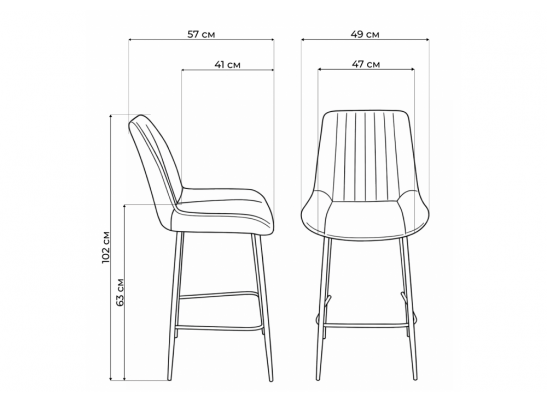 Полубарный стул Седа темно-серый (zd 995) / золотой в Ростове-на-Дону