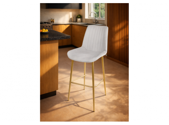Полубарный стул Седа светло-серый (zd 960) / золотой в Ростове-на-Дону