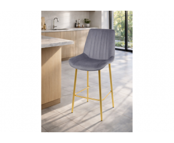 Полубарный стул Седа темно-серый (zd 995) / золотой