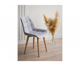 Деревянный стул Челси светло-серый (zd 960) / светлое дерево