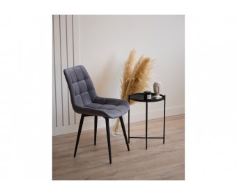 Стул на металлокаркасе Челси 360 К темно-серый (zd 995) / черный