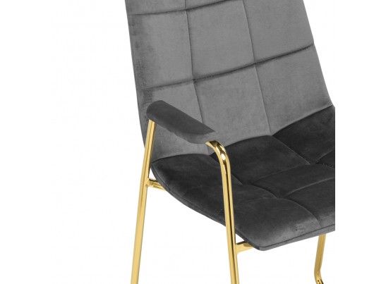 Стул на металлокаркасе Lana dark grey / gold в Ростове-на-Дону