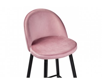 Барный стул Dodo 1 pink with edging / black