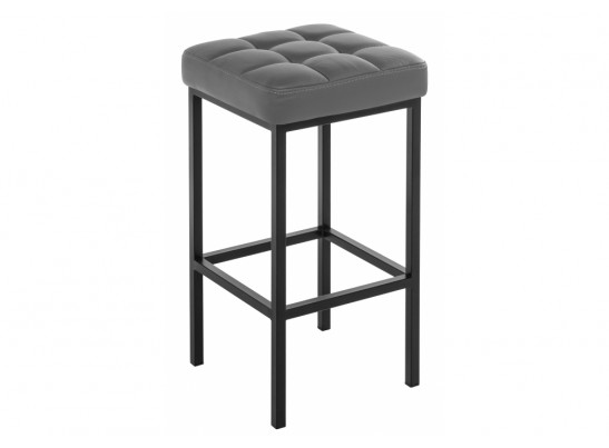 Барный стул Лофт кожзам темно-серый / черный матовый в Ростове-на-Дону