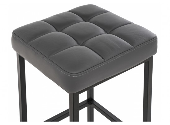 Барный стул Лофт кожзам темно-серый / черный матовый в Ростове-на-Дону