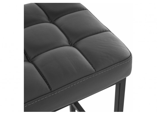 Барный стул Лофт кожзам темно-серый / черный матовый в Ростове-на-Дону