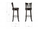 Барный стул Salon cappuccino / black в Ростове-на-Дону