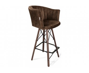 Барный стул Sheffilton SHT-ST42-1/S80 кофейный трюфель / темный орех / черный