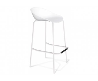 Барный стул SHT-ST19/S29 белый / белый муар
