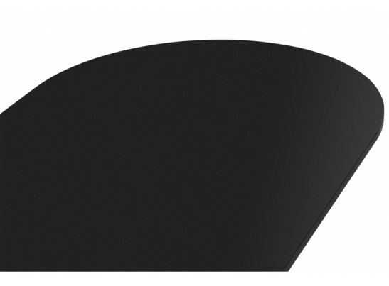 Деревянный стол Барон О 180 х 90 черная шагрень пленка / золотые ноги