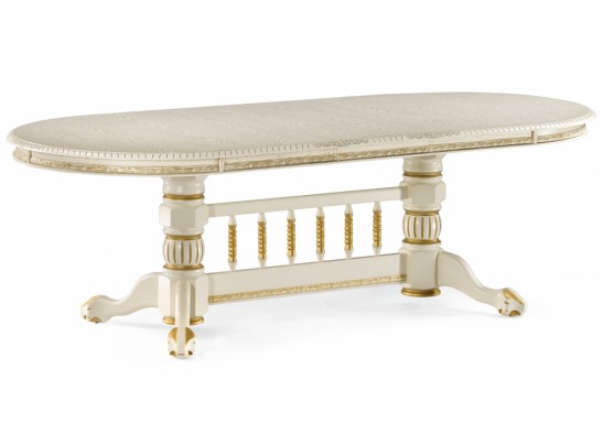 Деревянный стол Кантри крем с золотой патиной в Ростове-на-Дону