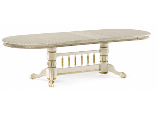 Деревянный стол Кантри крем с золотой патиной в Ростове-на-Дону