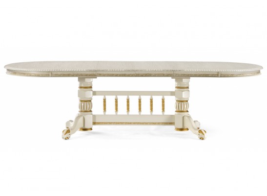 Деревянный стол Кантри крем с золотой патиной в Ростове-на-Дону