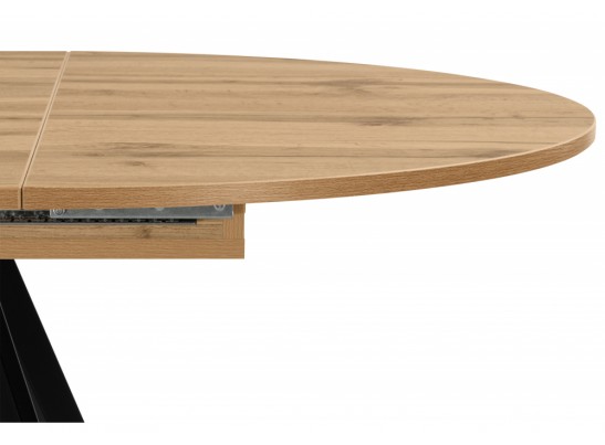 Деревянный стол Карпер 90(120) дуб вотан / черный матовый в Ростове-на-Дону