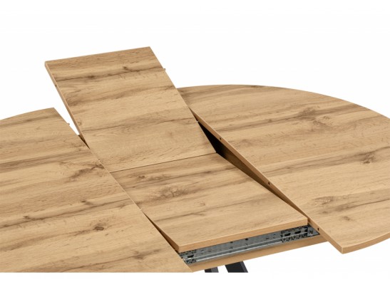 Деревянный стол Карпер 90(120) дуб вотан / черный матовый в Ростове-на-Дону