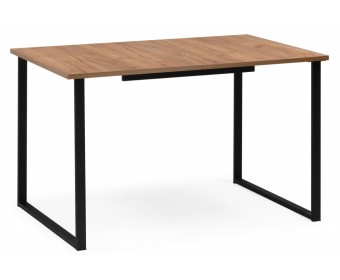 Деревянный стол Лиман 117 (157) x 77 дуб крафт золотой / черный матовый