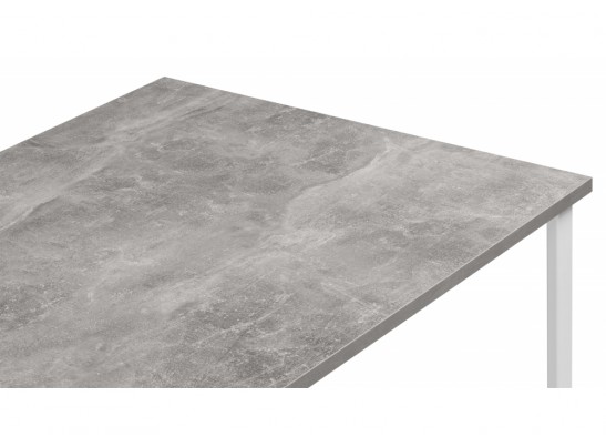 Деревянный стол Лиман 117 x 77 бетон светлый / белый матовый в Ростове-на-Дону