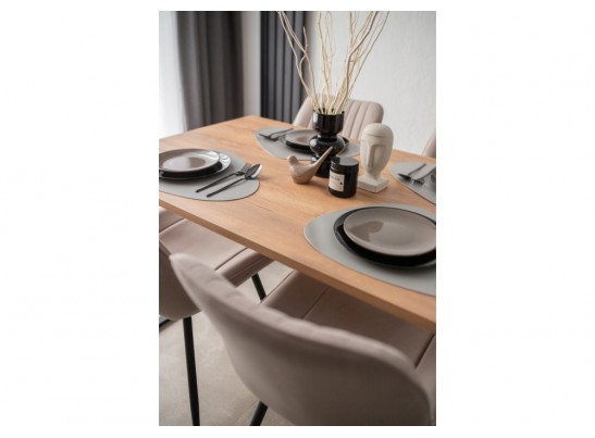 Деревянный стол Лиман 140 х 80 дуб крафт золотой / черный матовый в Ростове-на-Дону