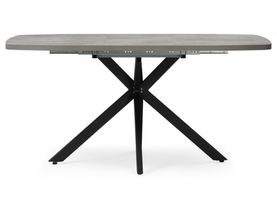 Деревянный стол Кортез 32 116(160)x77 раздвижной цемент / черный в Ростове-на-Дону
