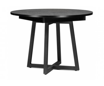 Деревянный стол Регна черный / черный каркас