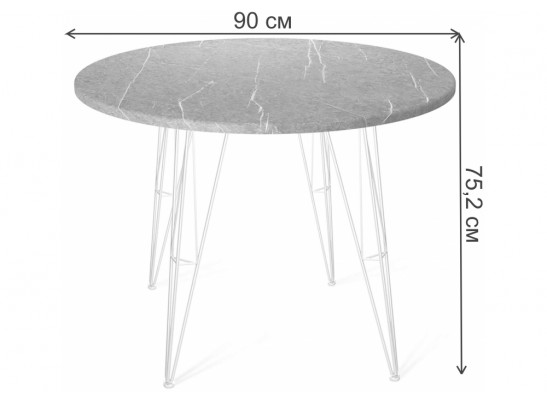 Деревянный стол SHT-TU10/90 черный муар / серый мрамор в Ростове-на-Дону