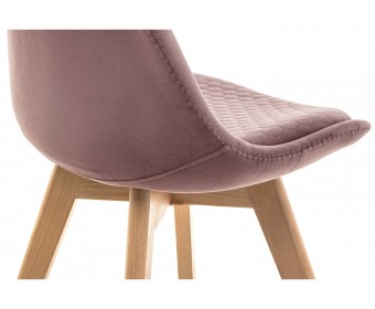 Деревянный стул Bonuss light purple / wood
