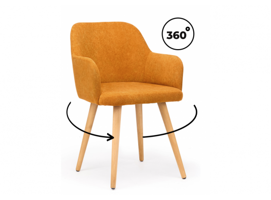 Деревянный стул Инфини 360 терракота (ocean 015) / светлое дерево