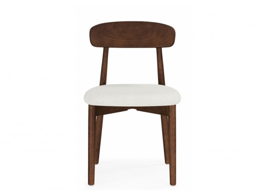 Деревянный стул Okava 1 бежевая рогожка / орех