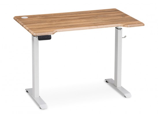 Компьютерный стол Маркос с механизмом подъема 120х75х75 дуб вотан / белый в Ростове-на-Дону