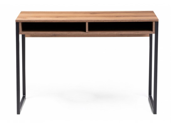 Письменный стол Леон Лофт 110х55х75 черный матовый / дуб делано темный в Ростове-на-Дону