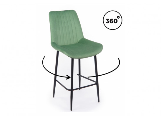Полубарный стул Седа 360 фисташковый (zd 651) / черный в Ростове-на-Дону