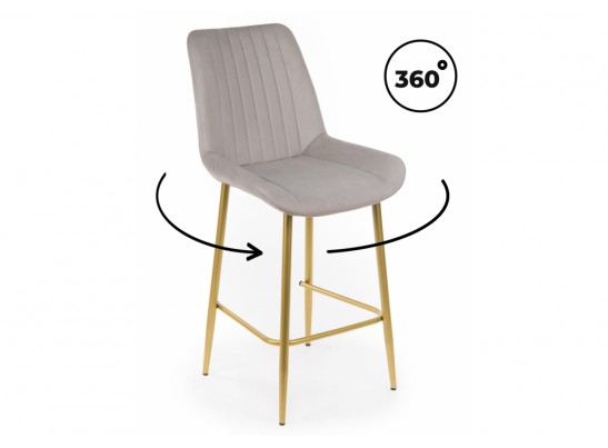 Полубарный стул Седа 360 латте (zd 290) / золотой