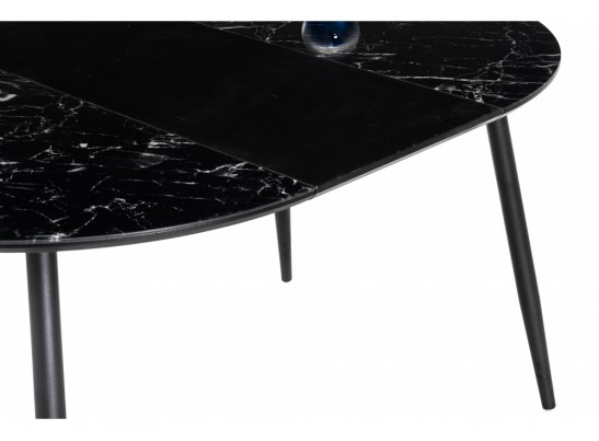 Стеклянный стол Кловис мрамор черный / черный в Ростове-на-Дону